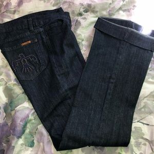 Thunderbird Brand Rhinestone Flare Jeans